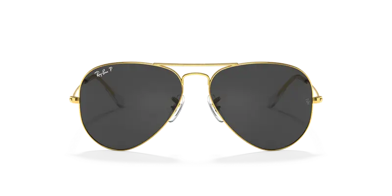 Ray - Ban Unisex RB3025 AVIATOR 919648 Occhiali da sole Metallo Oro Nero Pilot Polarizzata miniatura 2