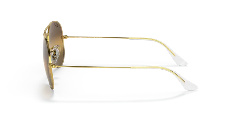 Ray - Ban Unisex RB3025 AVIATOR 9196G5 Occhiali da sole Metallo Oro Marrone Pilot Polarizzata Sfumato miniatura 3