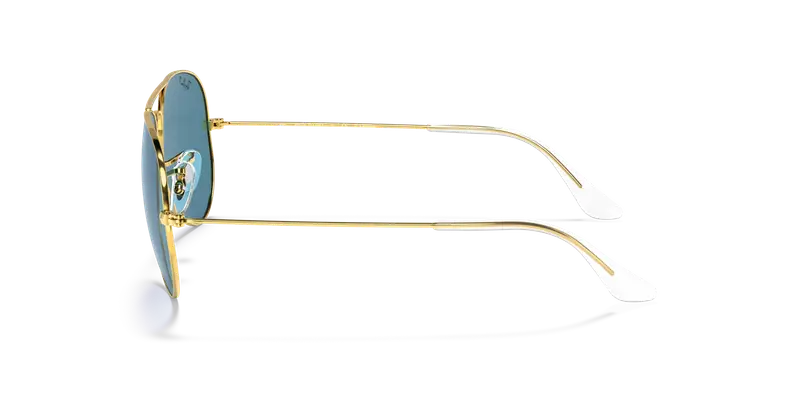 Ray - Ban Unisex RB3025 AVIATOR 9196S2 Occhiali da sole Metallo Oro Blu Pilot Polarizzata miniatura 3