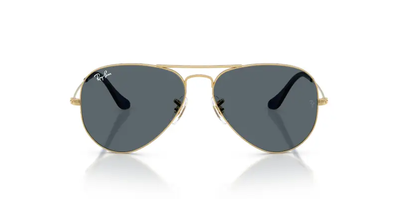Unisex RB3025 AVIATOR 9278R5 Occhiali da sole Metallo Oro Blu Pilot Normale miniatura 3