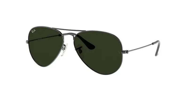 Ray - Ban Unisex RB3025 AVIATOR W0879 Occhiali da sole Metallo Grigio Verde G15 Pilot Normale