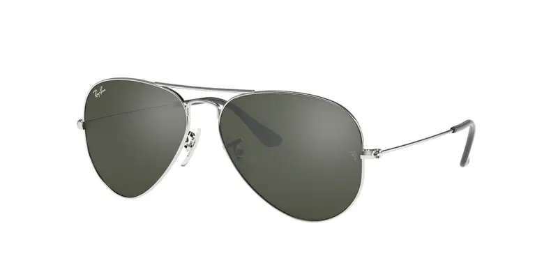 Ray - Ban Unisex RB3025 AVIATOR W3277 Occhiali da sole Metallo Argento Grigio Pilot Normale