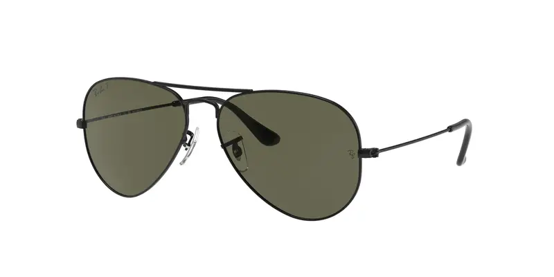 Ray - Ban Unisex RB3025 AVIATOR W3361 Occhiali da sole Metallo Nero G15 Pilot Polarizzata