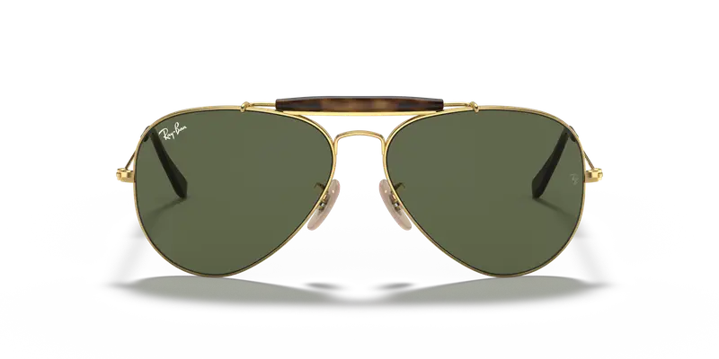 Ray - Ban Unisex RB3029 OUTDOORSMAN II 181 Occhiali da sole Metallo Oro G15 Pilot Normale miniatura 2