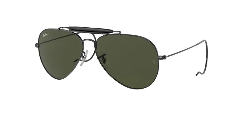 Ray - Ban Unisex RB3030 OUTDOORSMAN I L9500 Occhiali da sole Metallo Nero G15 Pilot Normale
