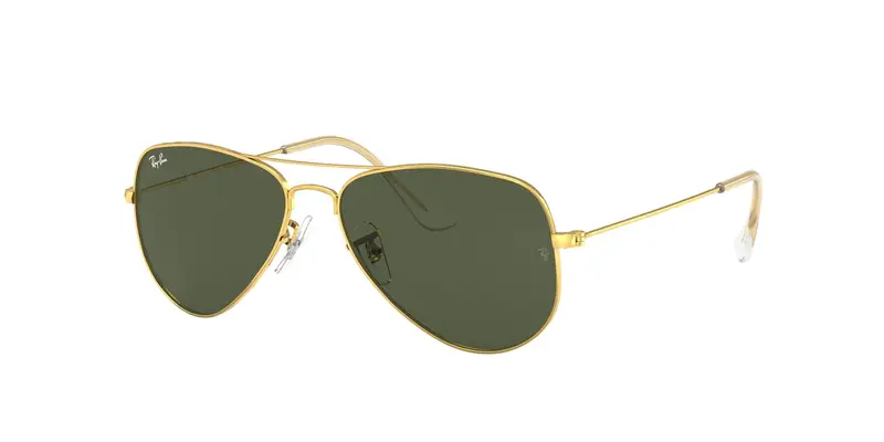 Ray - Ban Unisex RB3044 AVIATOR SMALL METAL L0207 Occhiali da sole Metallo Oro G15 Pilot Normale