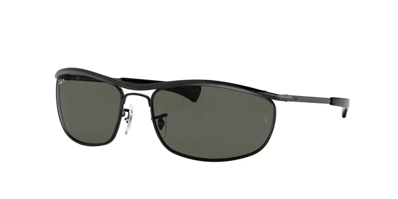 Ray - Ban Unisex RB3119M OLYMPIAN I DELUXE 002/58 Occhiali da sole Metallo Nero G15 Rotonda Polarizzata