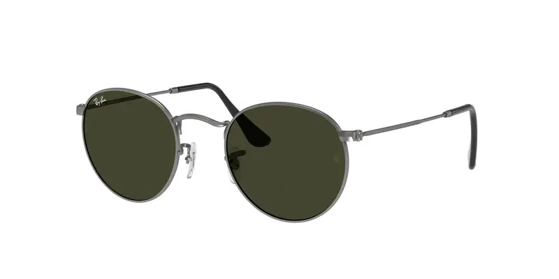 Ray - Ban Unisex RB3447 ROUND METAL 029 Occhiali da sole Metallo Grigio G15 Rotonda Normale