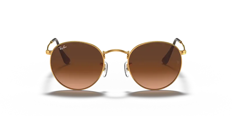 Ray - Ban Unisex RB3447 ROUND METAL 9001A5 Occhiali da sole Metallo Giallo Rosa Rotonda Normale Sfumato miniatura 2