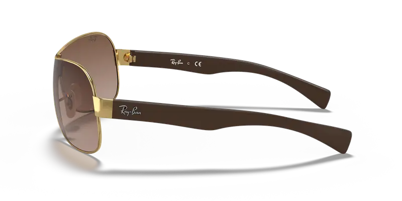 Ray - Ban Unisex RB3471 RB3471 001/13 Occhiali da sole Metallo Oro Marrone Pilot Normale Sfumato miniatura 3