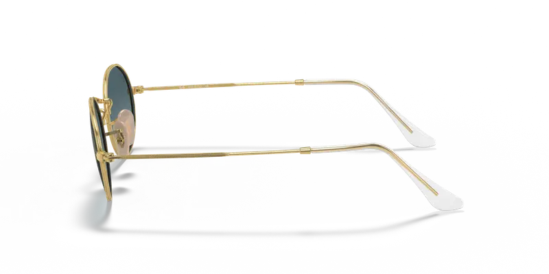 Ray - Ban Unisex RB3547 OVAL 001/3M Occhiali da sole Metallo Oro Blu Rotonda Normale Sfumato miniatura 3