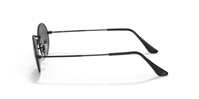 Ray - Ban Unisex RB3547 OVAL 002/B1 Occhiali da sole Metallo Nero Grigio Rotonda Normale miniatura 3