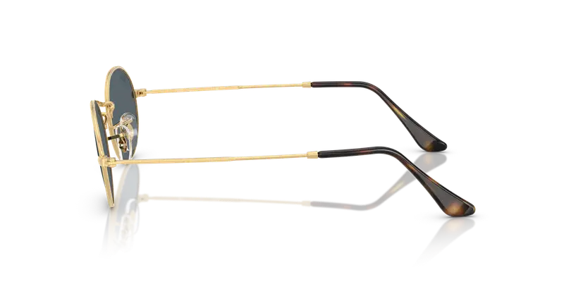 Ray - Ban Unisex RB3547N OVAL 001/R5 Occhiali da sole Metallo Oro Blu Rotonda Normale miniatura 3