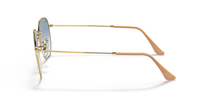 Ray - Ban Unisex RB3548 HEXAGONAL 001/3F Occhiali da sole Metallo Oro Blu Geometrica Normale Sfumato miniatura 3