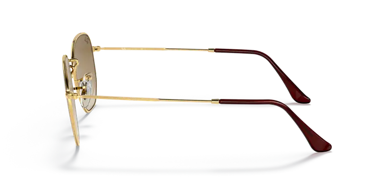 Ray - Ban Unisex RB3548 HEXAGONAL 001/51 Occhiali da sole Metallo Oro Marrone Geometrica Normale Sfumato miniatura 3