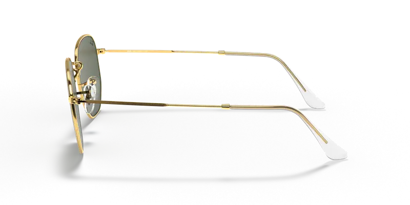 Ray - Ban Unisex RB3548 HEXAGONAL 919631 Occhiali da sole Metallo Oro Verde G15 Geometrica Normale miniatura 3