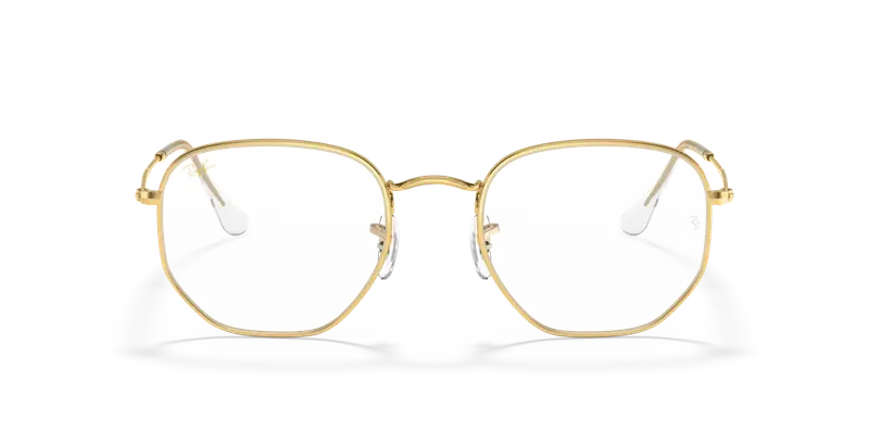 Ray - Ban Unisex RB3548 HEXAGONAL 9196BF Occhiali da sole Metallo Oro Trasparente Geometrica Normale miniatura 2