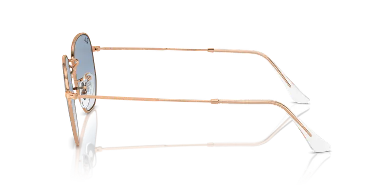 Ray - Ban Unisex RB3548 HEXAGONAL 92023F Occhiali da sole Metallo Oro Blu Geometrica Normale Sfumato miniatura 3