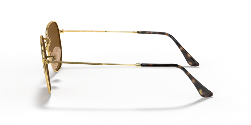 Ray - Ban Unisex RB3548N HEXAGONAL 001/57 Occhiali da sole Metallo Oro Geometrica Polarizzata miniatura 3