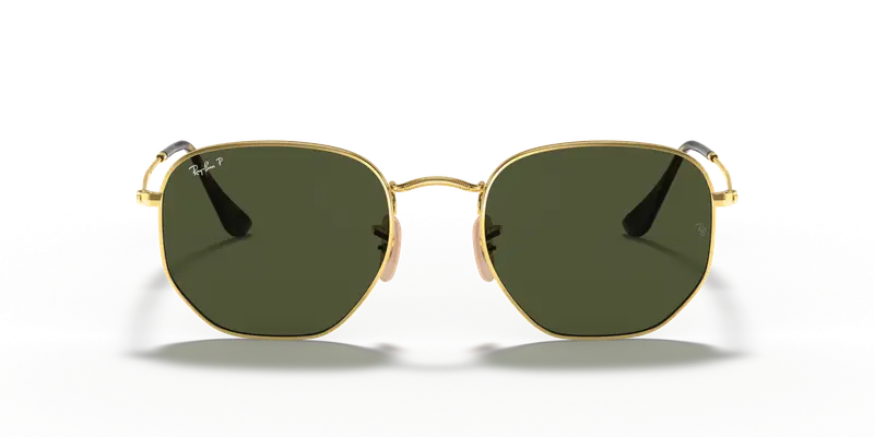 Ray - Ban Unisex RB3548N HEXAGONAL 001/58 Occhiali da sole Metallo Oro G15 Geometrica Polarizzata miniatura 2