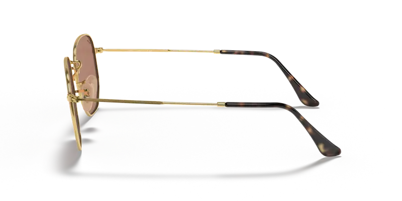 Ray - Ban Unisex RB3548N HEXAGONAL 001/Z2 Occhiali da sole Metallo Oro Rame Geometrica Normale miniatura 3