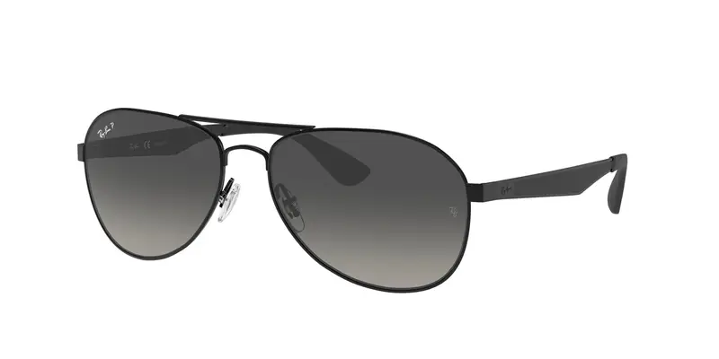 Ray - Ban Unisex RB3549  002/T3 Occhiali da sole Metallo Nero Grigio Pilot Polarizzata