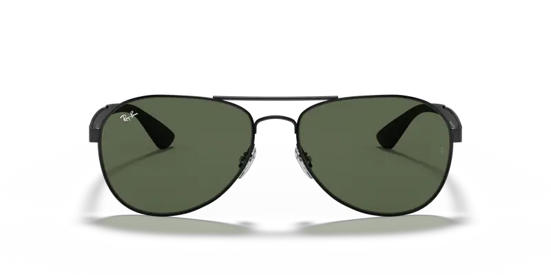 Ray - Ban Unisex RB3549 006/71 Occhiali da sole Metallo Nero Verde Pilot Normale miniatura 2