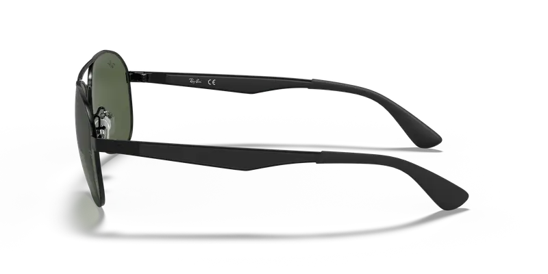 Ray - Ban Unisex RB3549 006/71 Occhiali da sole Metallo Nero Verde Pilot Normale miniatura 3