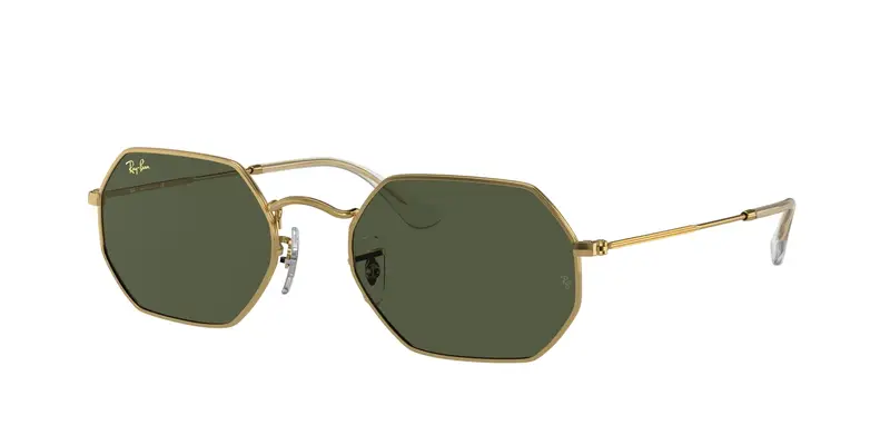 Ray - Ban Unisex RB3556 OCTAGONAL 919631 Occhiali da sole Metallo Oro G15 Geometrica Normale