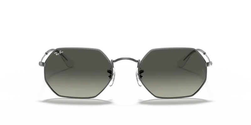 Ray - Ban Unisex RB3556N OCTAGONAL 004/71 Occhiali da sole Metallo Grigio Grigio Geometrica Normale Sfumato miniatura 2