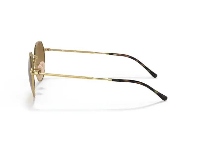 Ray - Ban Unisex RB3565 JACK 001/51 Occhiali da sole Metallo Oro Marrone Geometrica Normale Sfumato miniatura 3