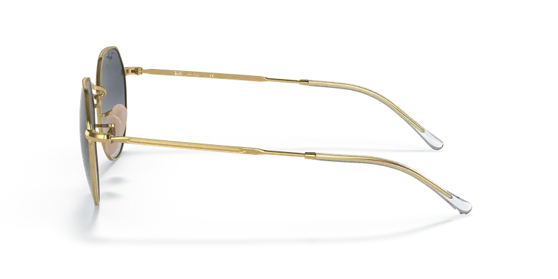 Ray - Ban Unisex RB3565 JACK 001/86 Occhiali da sole Metallo Oro Blu Geometrica Normale Sfumato miniatura 3