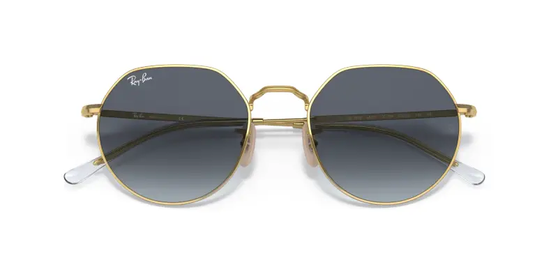 Unisex RB3565 JACK 001/86 Occhiali da sole Metallo Oro Blu Geometrica Normale Sfumato miniatura 2