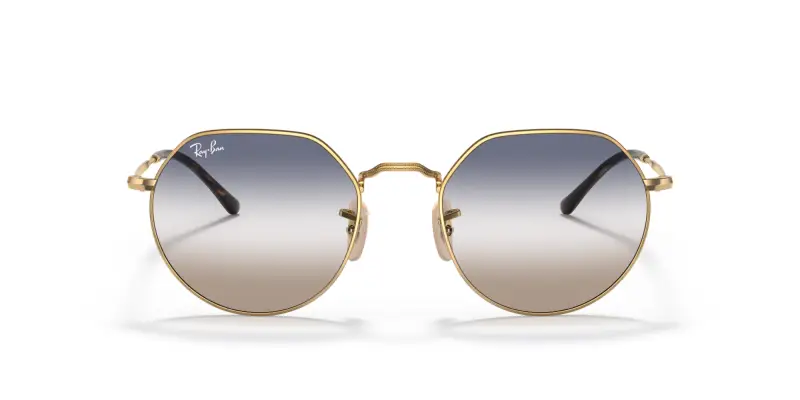 Unisex RB3565 JACK 001/GD Occhiali da sole Metallo Oro Blu Geometrica Normale Sfumato miniatura 3