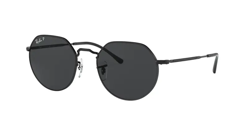 Ray - Ban Unisex RB3565 JACK 002/48 Occhiali da sole Metallo Nero Nero Geometrica Polarizzata