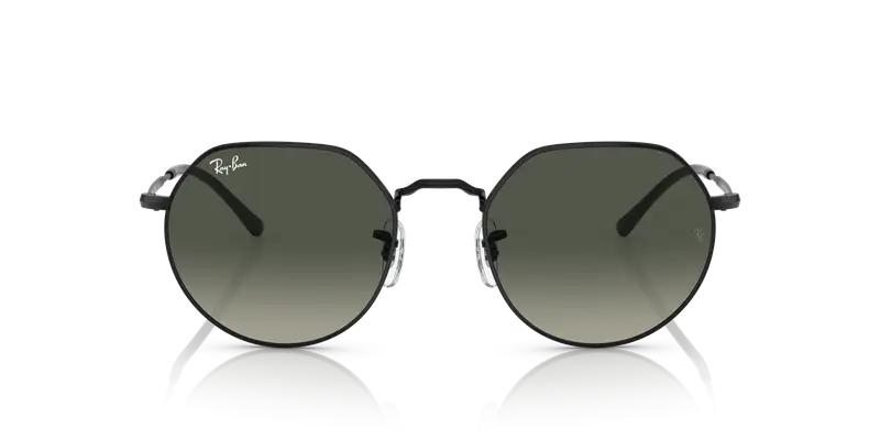 Ray - Ban Unisex RB3565 JACK 002/71 Occhiali da sole Metallo Nero Grigio Geometrica Normale Sfumato miniatura 2