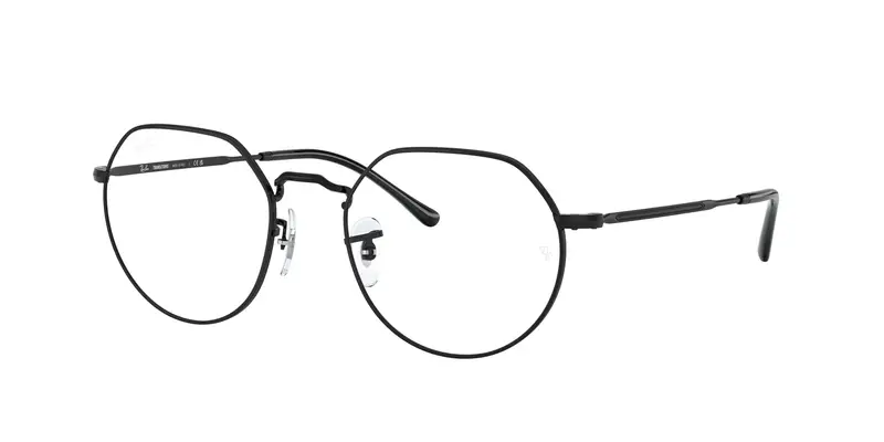 Ray - Ban Unisex RB3565 JACK 002/GG Occhiali da sole Metallo Nero Blu Geometrica Fotocromatiche