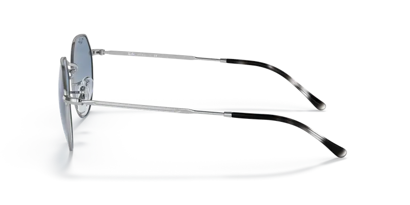 Ray - Ban Unisex RB3565 JACK 003/3F Occhiali da sole Metallo Argento Blu Geometrica Normale Sfumato miniatura 3