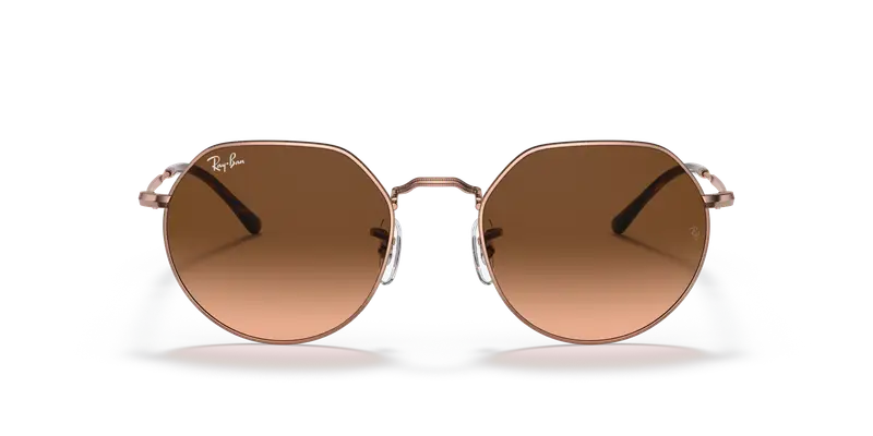 Ray - Ban Unisex RB3565 JACK 9035A5 Occhiali da sole Metallo Bronzo Rosa Geometrica Normale Sfumato miniatura 2