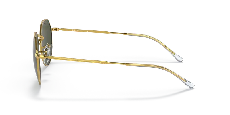 Ray - Ban Unisex RB3565 JACK 919631 Occhiali da sole Metallo Oro Verde Geometrica Normale miniatura 3