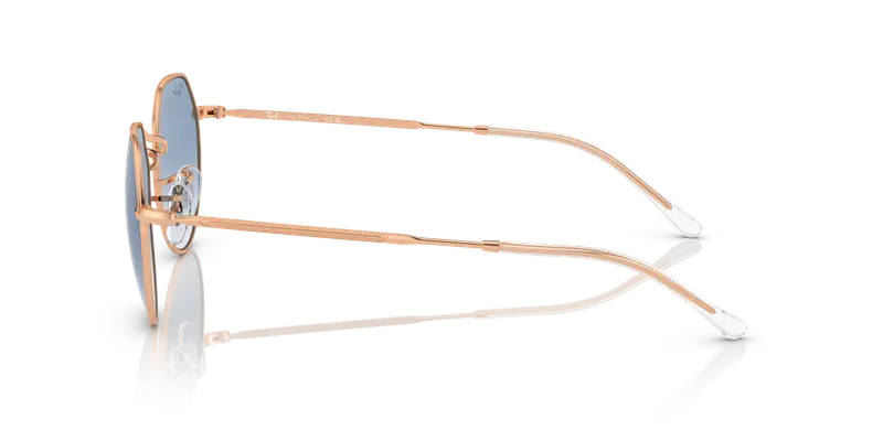 Ray - Ban Unisex RB3565 JACK 92023F Occhiali da sole Metallo Oro Blu Geometrica Normale Sfumato miniatura 3