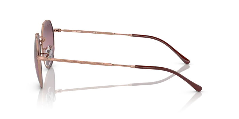 Ray - Ban Unisex RB3565 JACK 9202G9 Occhiali da sole Metallo Oro Oro Geometrica Polarizzata Specchiato miniatura 3