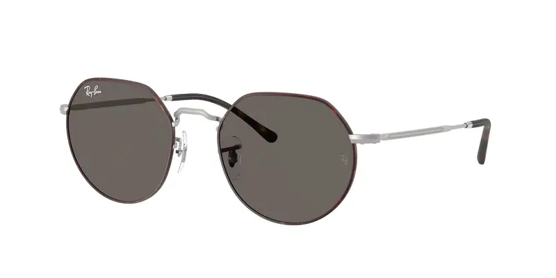 Ray - Ban Unisex RB3565 JACK 9277B1 Occhiali da sole Metallo Havana Grigio Geometrica Normale
