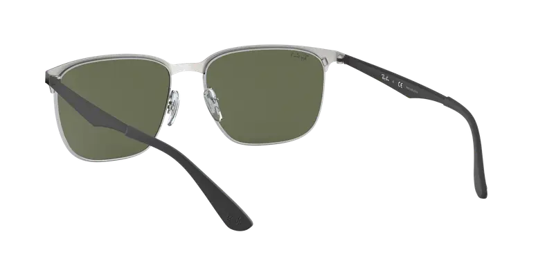 Ray - Ban Unisex RB3569 90049A Occhiali da sole Metallo Nero G15 Squadrata Polarizzata miniatura 3