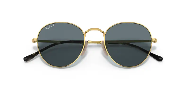 Unisex RB3582 DAVID 001/3R Occhiali da sole Metallo Oro Blu Pantos Polarizzata miniatura 2