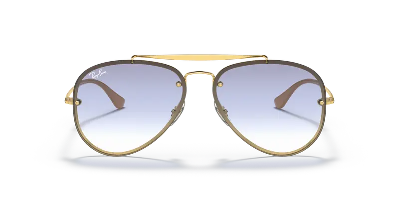 Ray - Ban Unisex RB3584N BLAZE AVIATOR 001/19 Occhiali da sole Metallo Oro Blu Pilot Normale Sfumato miniatura 2