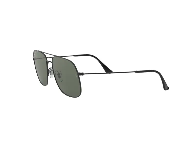 Ray - Ban Unisex RB3595 ANDREA 90149A Occhiali da sole Metallo Nero Verde Squadrata Polarizzata miniatura 2