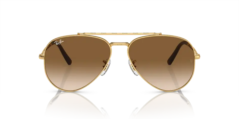Ray - Ban Unisex RB3625 NEW AVIATOR 001/51 Occhiali da sole Metallo Oro Marrone Pilot Normale Sfumato miniatura 2