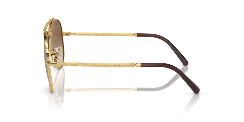 Ray - Ban Unisex RB3625 NEW AVIATOR 001/51 Occhiali da sole Metallo Oro Marrone Pilot Normale Sfumato miniatura 3