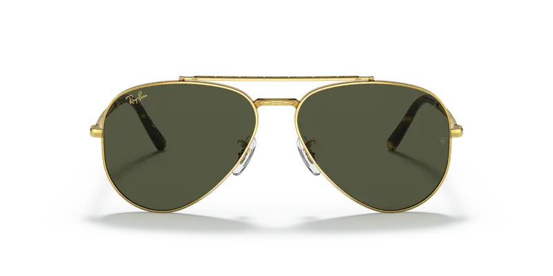 Ray - Ban Unisex RB3625 NEW AVIATOR 919631 Occhiali da sole Metallo Oro Verde Pilot Normale miniatura 2